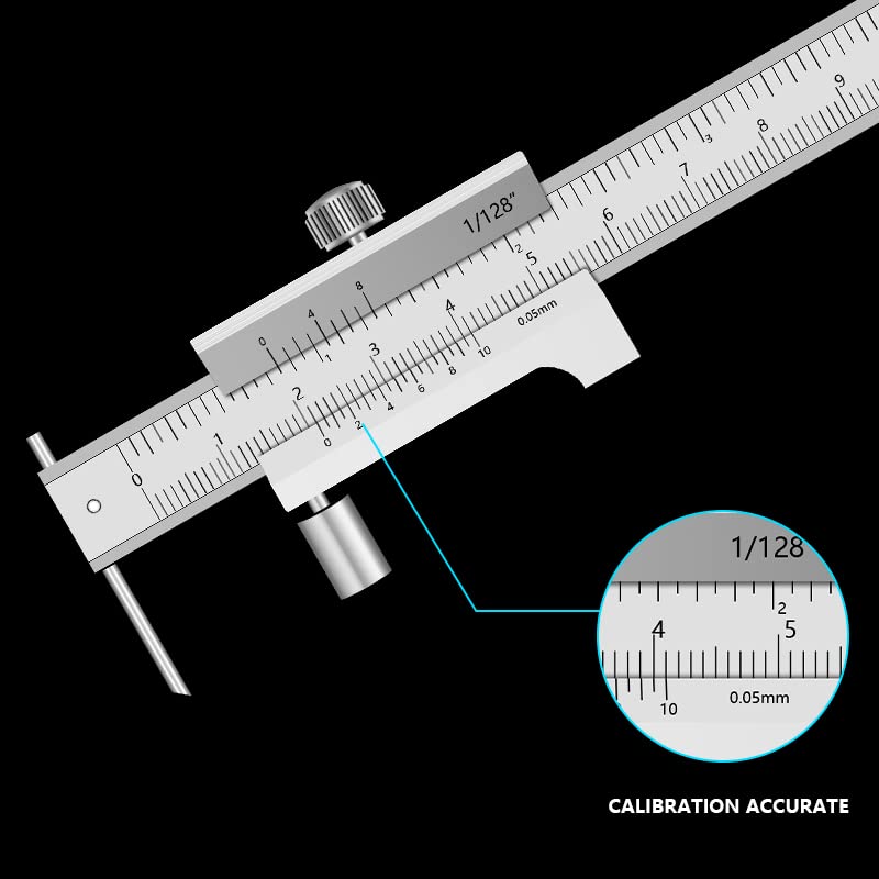 Calibrador Vernier para Marcado 0-200mm Acero Inoxidable miniatura 6