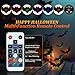 SoulBay 48pcs Halloween Decor Bats Wall Stickers - 12pcs Small LED Tea Lights with Remote Timer, 10 Sizes 3D Lighted Realistic Thickened PET Bat Sticker for Indoor Home Window Party Supplies