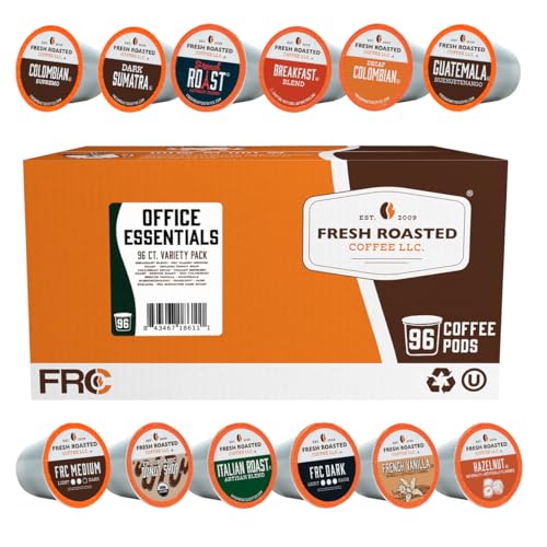 Fresh Roasted Coffee, Office Essentials Variety Pack, K-Cup Compa...