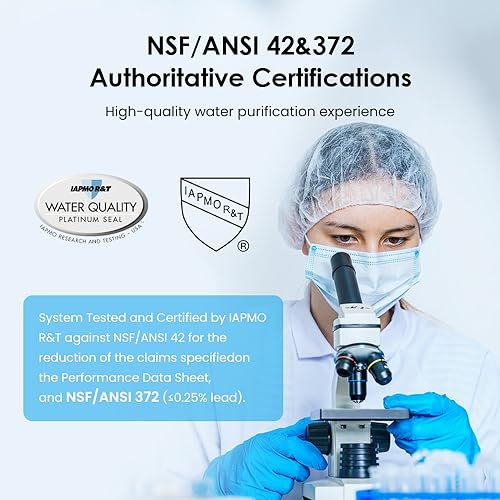 Waterdrop Countertop Water Filter, NSF/ANSI 42&372 Certified,5Stage