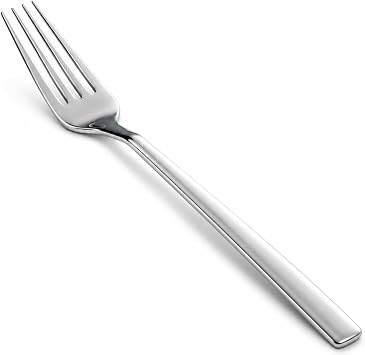 Yemek Çatalı, 6'lı Paslanmaz Çelik Çatal Seti, Gümüş Metal 20 cm, 6 Adet