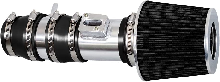 RSG CHROME PIPE with BLACK Short Ram Intake Kit with Filter Compatible For 07-14 TL 3.5L V6 / 2010 TL 3.7L V6