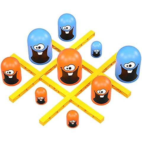 Tic Tac Toe, Big Eat Small Tic Tac Toe, 3D Tic-Tac-Toe Game Parent-Child Interactive Board Table Game Cover