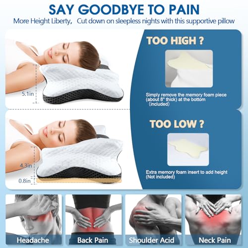 CHxxy Adjustable Ergonomic Memory Foam Cervical Pillow - Image 2