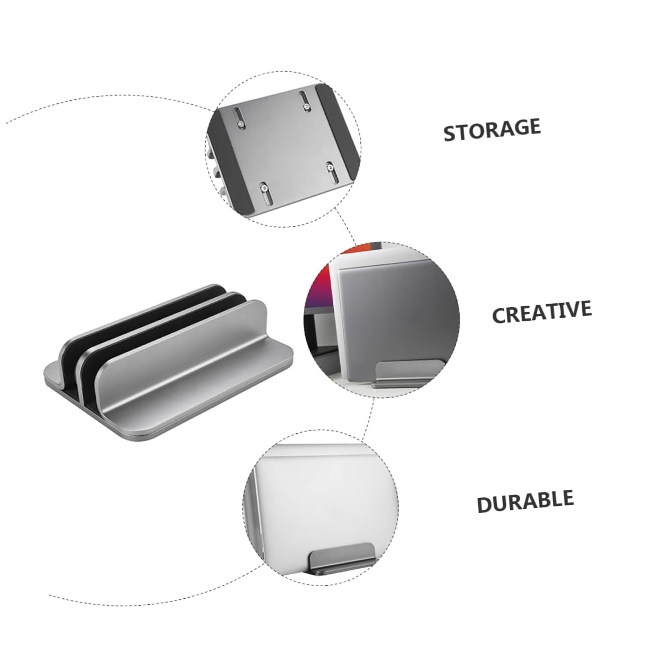 DOITOOL Supporto Verticale Per Laptop in Lega Di Alluminio Base Per Tablet e Notebook Design Stabile e Portatile Per Uso Da Tavolo