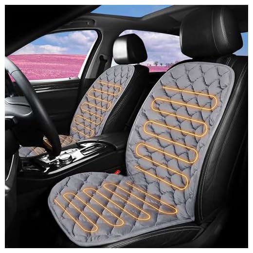 Jokuye 2PCS Driver and Passenger Premium Car Seat Cushion with Full Back Support, Soft Plush Fiber Surface-Gray