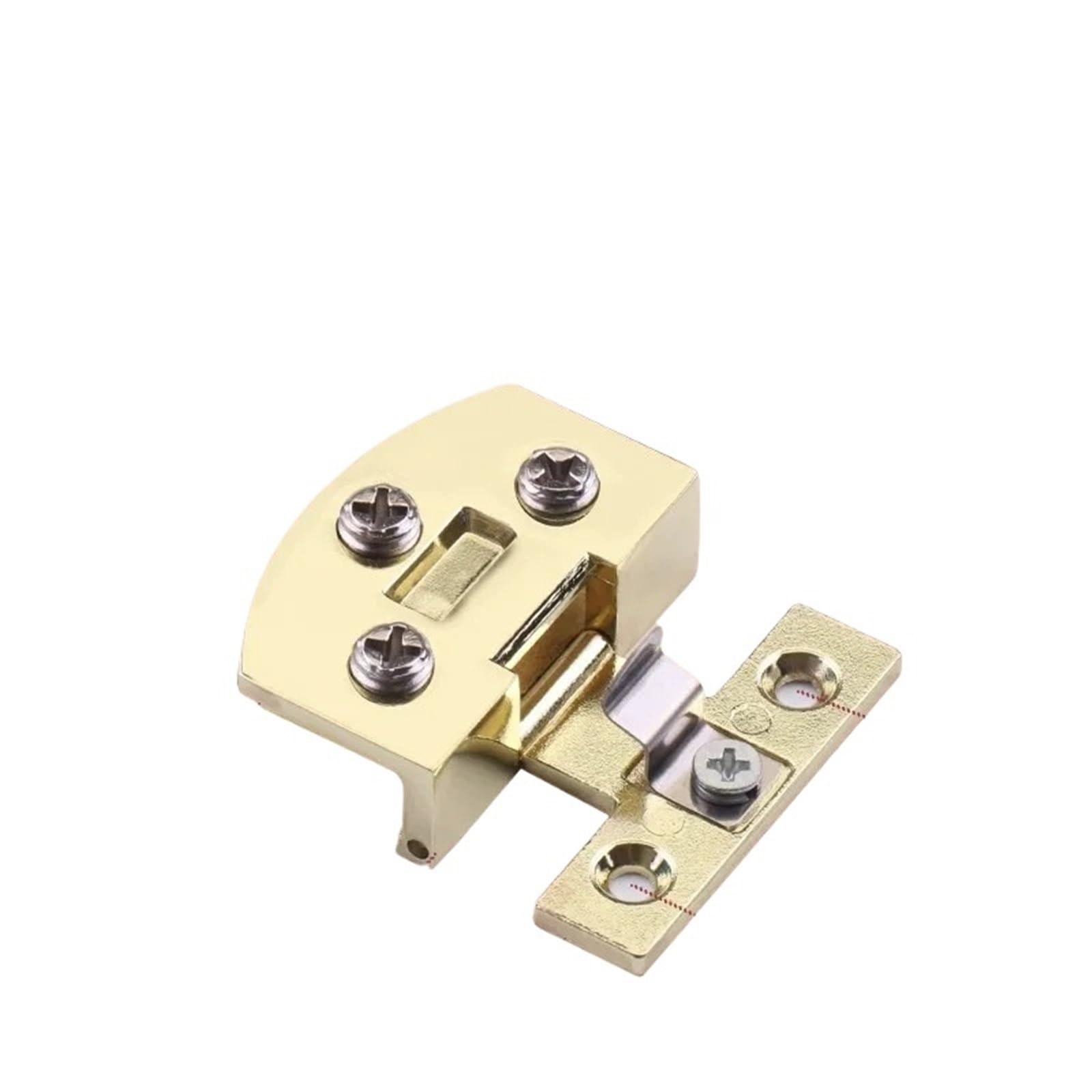 4Pcs Zinc Cabinet Glass Door Hinge Gold Chrome Black(Zinc Shiny Gold)
