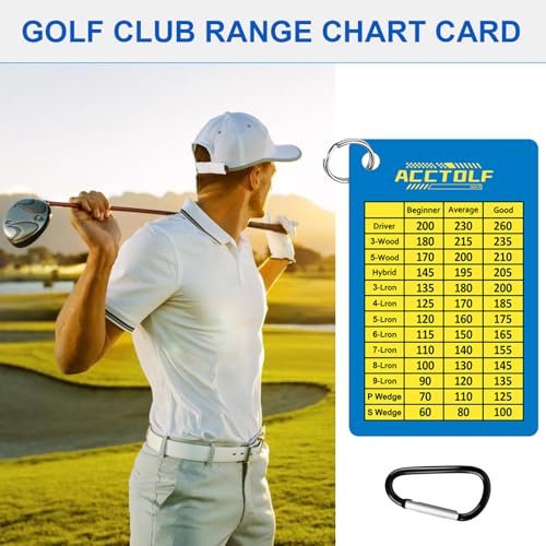 Golfs club ranges estimation cheats sheet outil aide distance golfeurs - 2