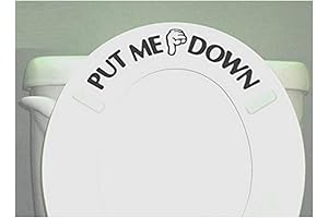 PUT ME DOWN Toilet Seat Sticker Decal Bathroom Vinyl Sign Reminder