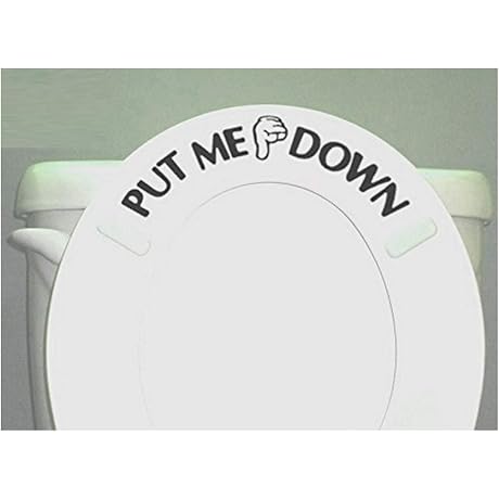 PUT ME DOWN Toilet Seat Sticker Decal Bathroom Vinyl Sign Reminder
