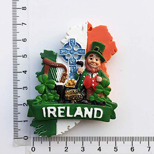 Imán decorativo rectangular 3D para refrigerador Irlanda miniatura 5