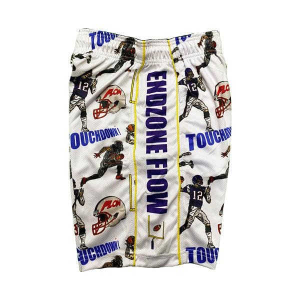 Flow Society Boys End Zone Flow Attack Short White - Football - Athletic - Gym Short2