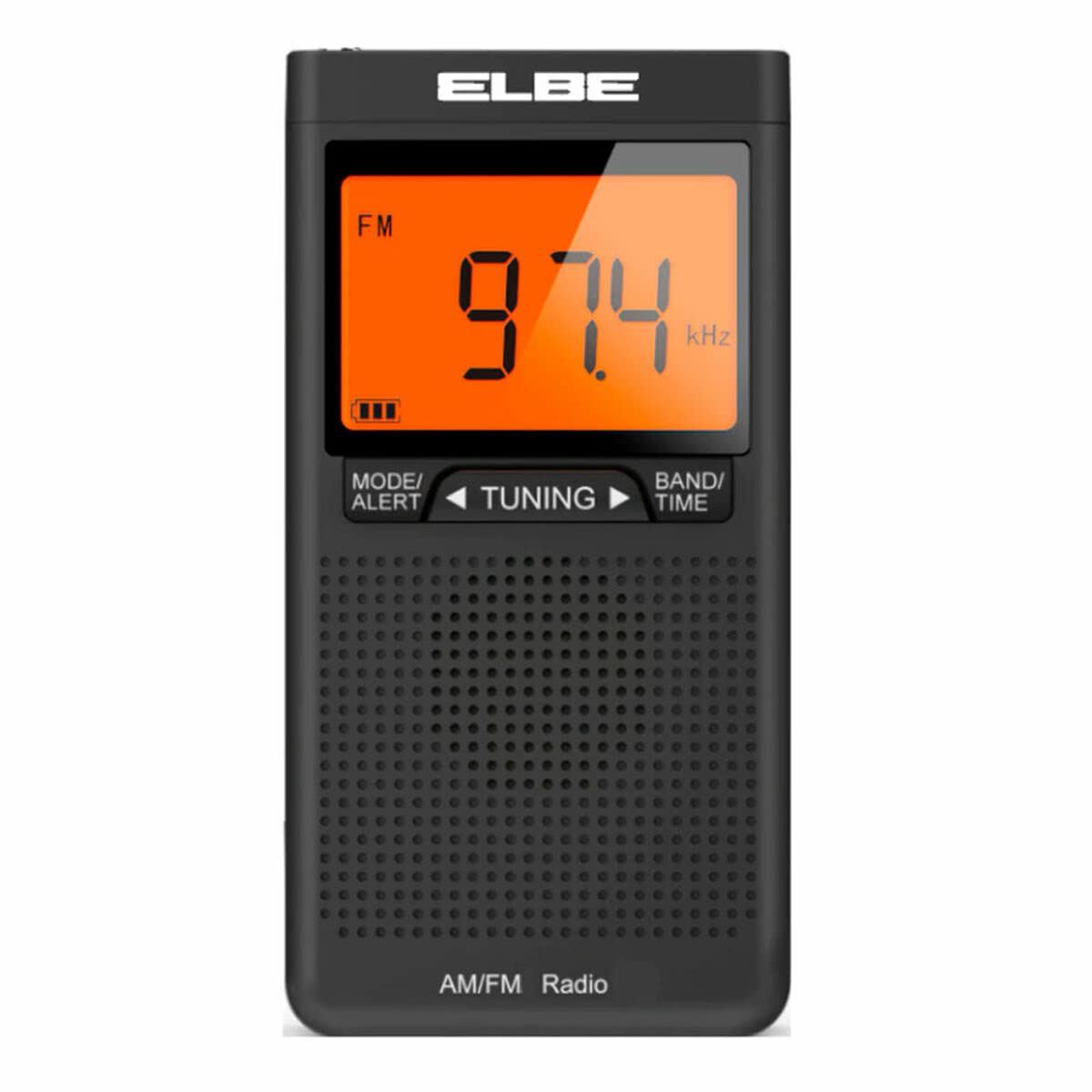 ELBE RF-​94 RADIO DIGITAL AM-​FM CON GRAN DISPLAY Y AURICULARES, COLOR NEGRO (05205651)