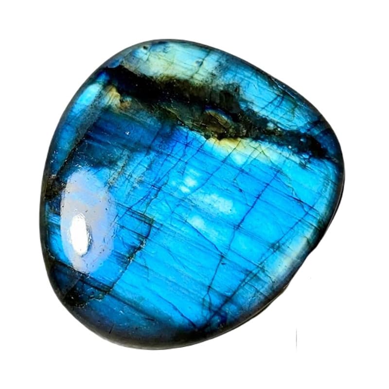 Labradorite rayée bleue naturelle pour fabrication bijoux pendentif bague et collier DIY