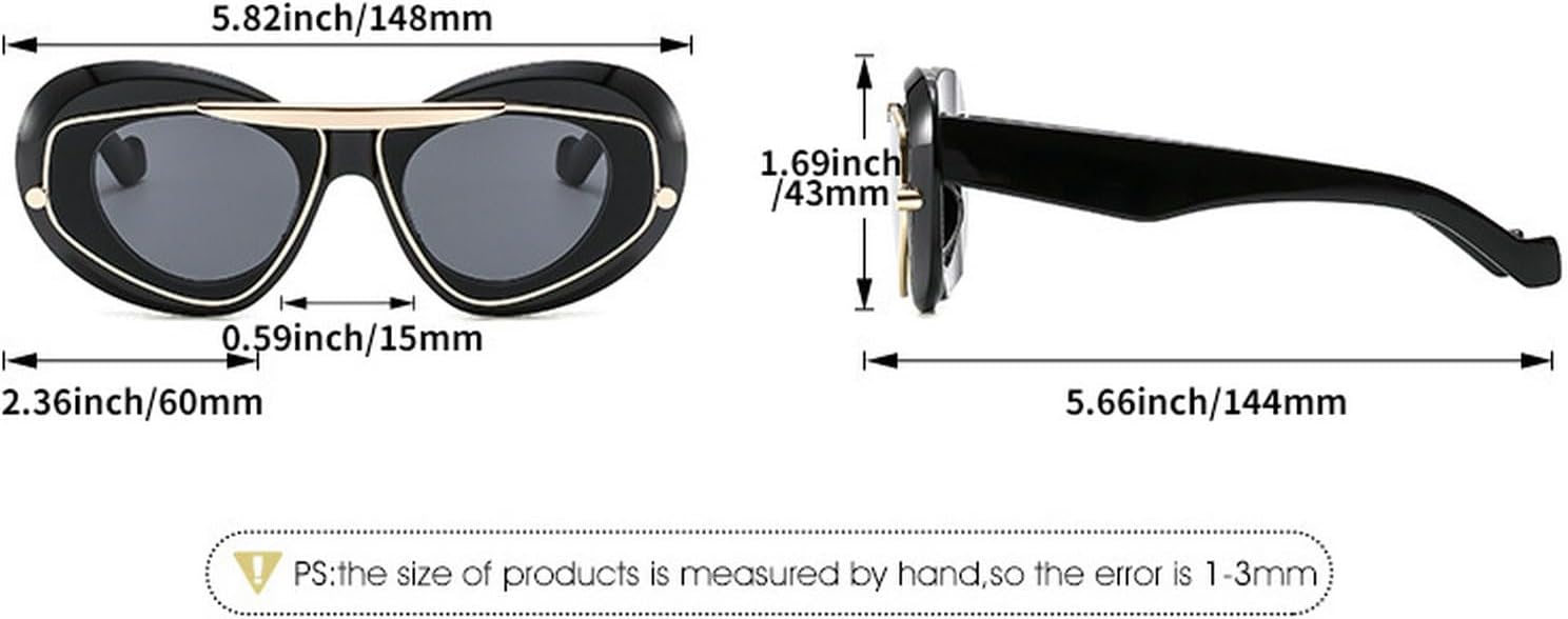 laureles Fashion Oversized Cat Eye Women Sunglasses Vintage Leopard Gradient Shades UV400 Men Sun Glasses - Image 5