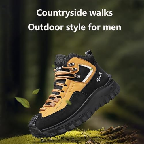 The First Young Hiking Shoes Men,The First Young Work Boots Mens,The First Young Boots Mens Chukka,The First Young Men's Slip-On Orthopedic Leather Dress Loafers4
