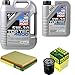 Produktbild QR-PARTS 69328705 Filter Set Inspektionspaket 6 Liter Liqui Moly Motoröl Top Tec 4600 5W-30 MANN-FILTER Luftfilter Ölfilter