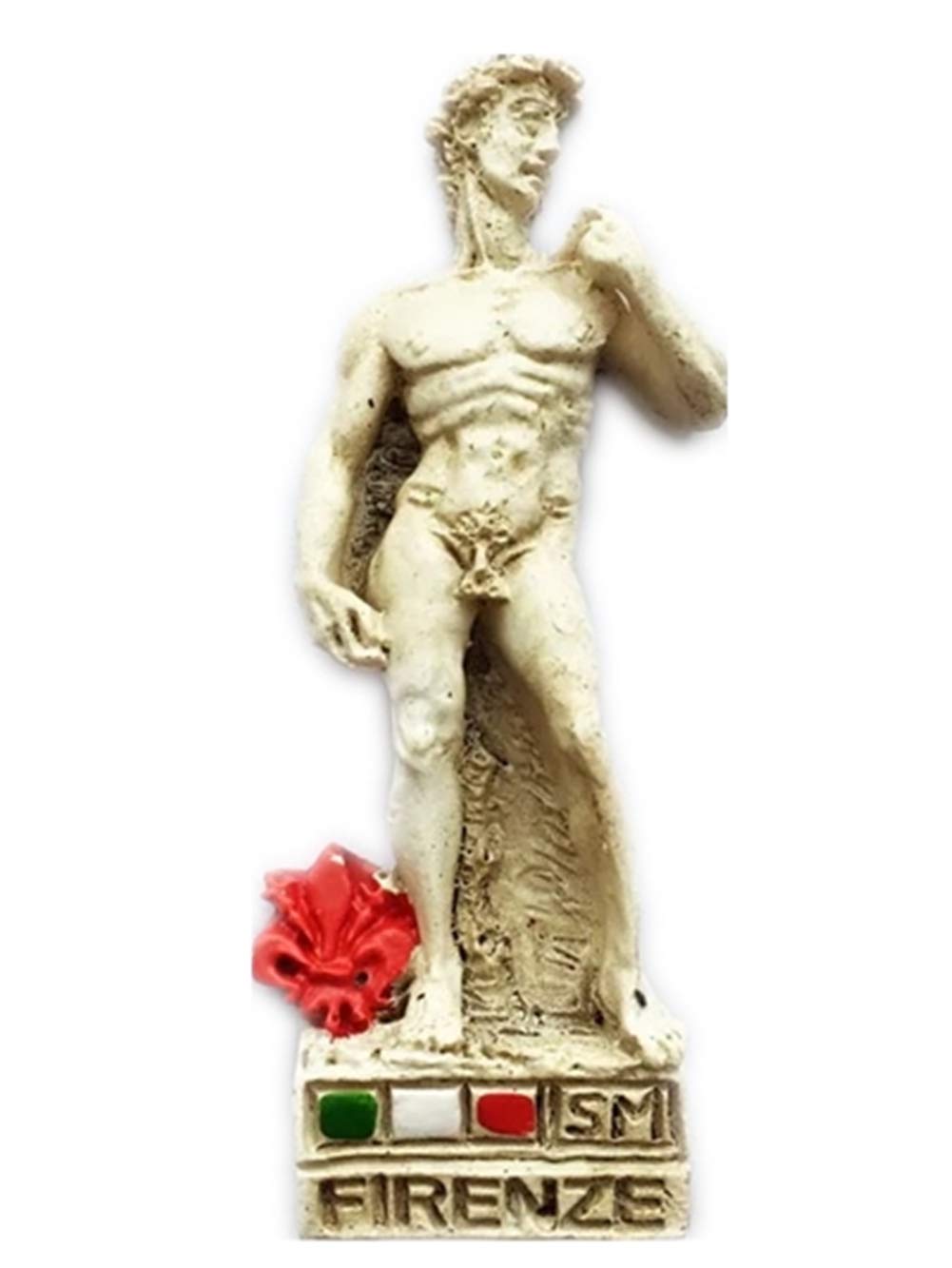 Magnete Frigo 3D David Di Firenze - Souvenir Artigianale In Resina, Regalo Viaggio Italia, Collezione Città D'Arte