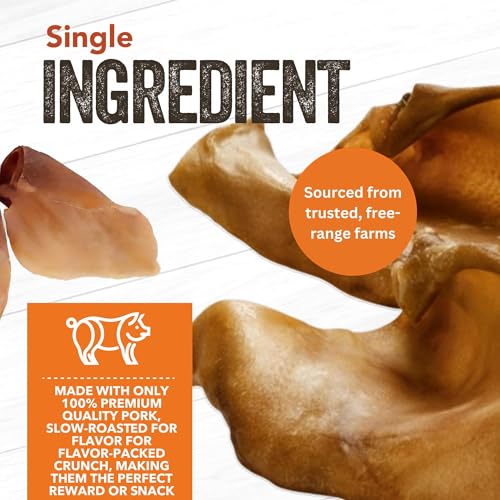Gaines-Pet-Pig-Ears-for-Dogs-Thick-Cut-All-Natural-Whole-Ears-No-Additives-Or-Hormones-Safe-Rawhide-Alternative-Dental-Health-Easy-to-Digest-Great-for-Small-to-Large-Dogs-40-Count Gaines Pet Pig Ears for Dogs Thick Cut All Natural Whole Ears No Additives Or Hormones Safe Rawhide Alternative Dental Health Easy to Digest Great for Small to Large Dogs 40 Count
