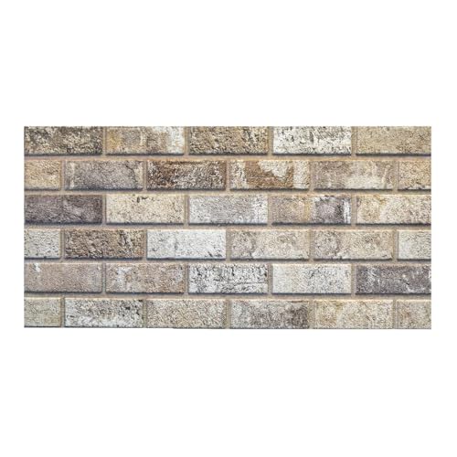 IZODEKOR Panneaux Muraux 3D - Décoratif Revêtement Mural, Panneau Mural Brique, Plaque Isolante Polystyrène Mur pour le Salle de Bain, le Salon et le Cuisine, Parement Intérieur | Rêve Beige