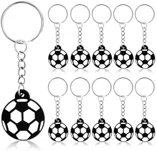 Dokpav 10PCS Football Key Rings, Soccer Keychain, Mini Football Key Holders, Soccer Backpack Pendants, Sports Ball Key Rings, Key Hanging Pendant, Football Key Chains for Backpacks, Gift, Party Favors