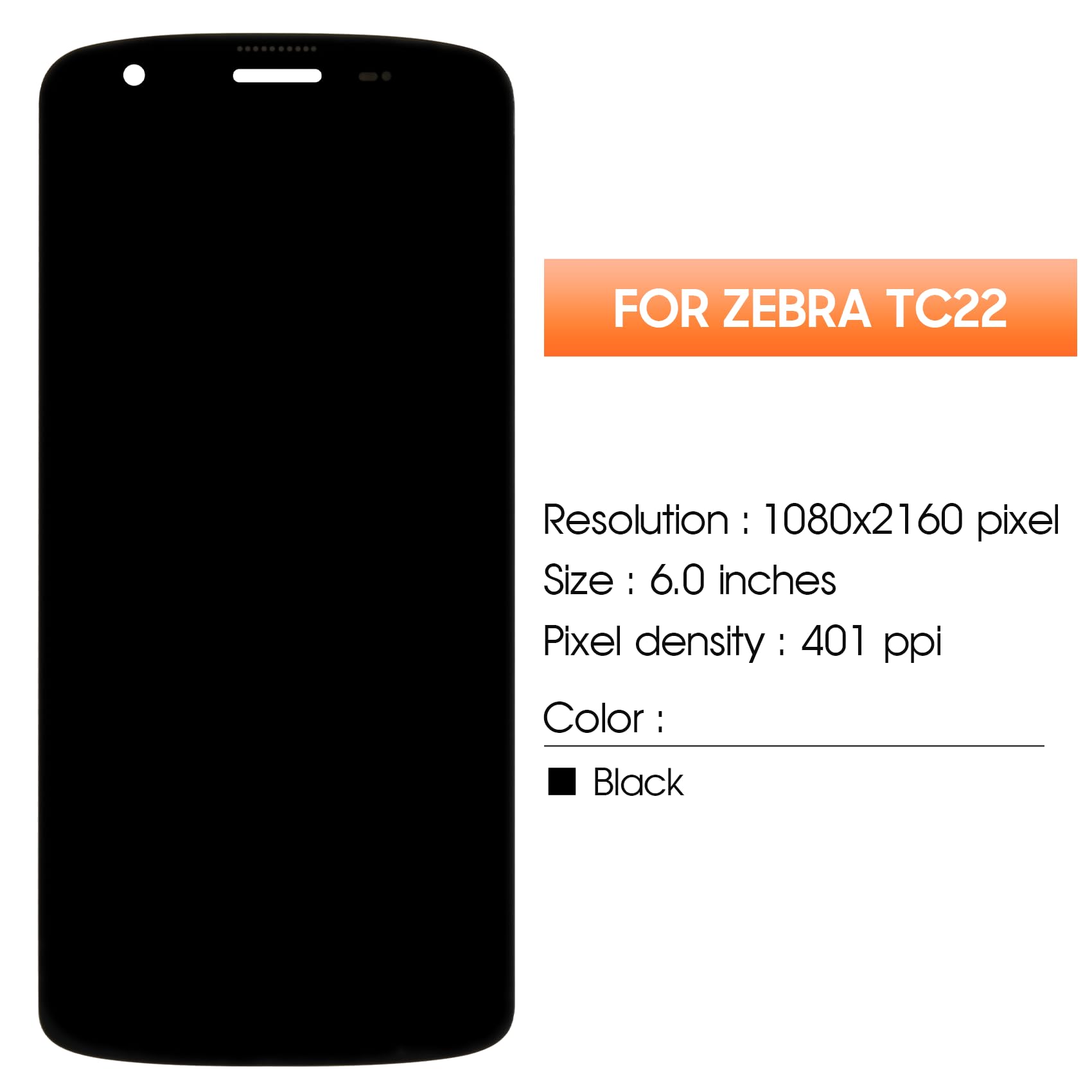 AGCUT LCD Écran pour Zebra TC22 / TC27 Écran de Rechange LCD Display pour Zebra TC22 / TC27 Ecran Replacement Digitizer Touchscreen Tactile Montage Complet avec Réparation Kit