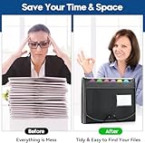 13 Pockets File Organiser, Accordion Expanding File Folder, Document Organiser with 12 Tabs, Folders for Paperwork A4 for Home, Office, and School, Black - Image 6