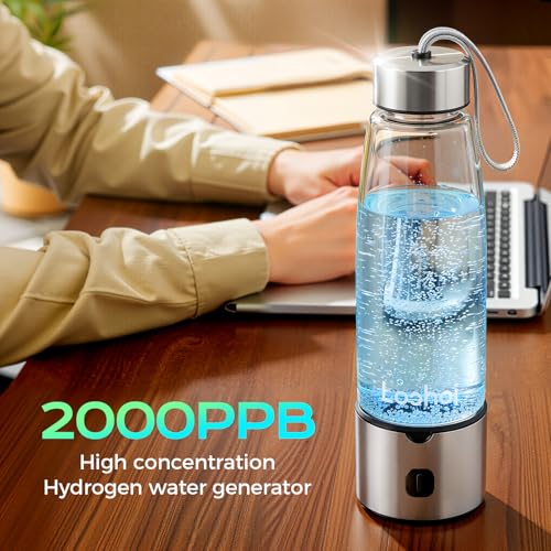 LOOHOI Hydrogen Water Bottle, Upgraded Hydrogen Generator with SPE/PEM Tech,16oz Portable Hydrogen-Rich Water Maker,Fast Hydrogen Production,Rechargeable Health Water Cup for Home Office Travel - Image 6