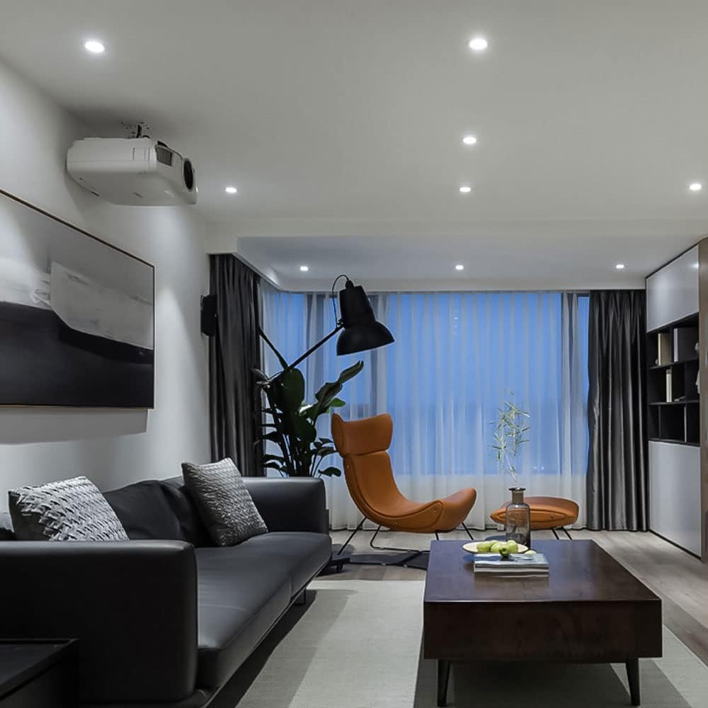 LED Recessed Spotlight 40W Flush Mount Spot Lighting Indoor, Mini Ceiling Light Fixture Directional Accent Spots Lamp, Gallery Corridor Living Room Bedroom Spotlights