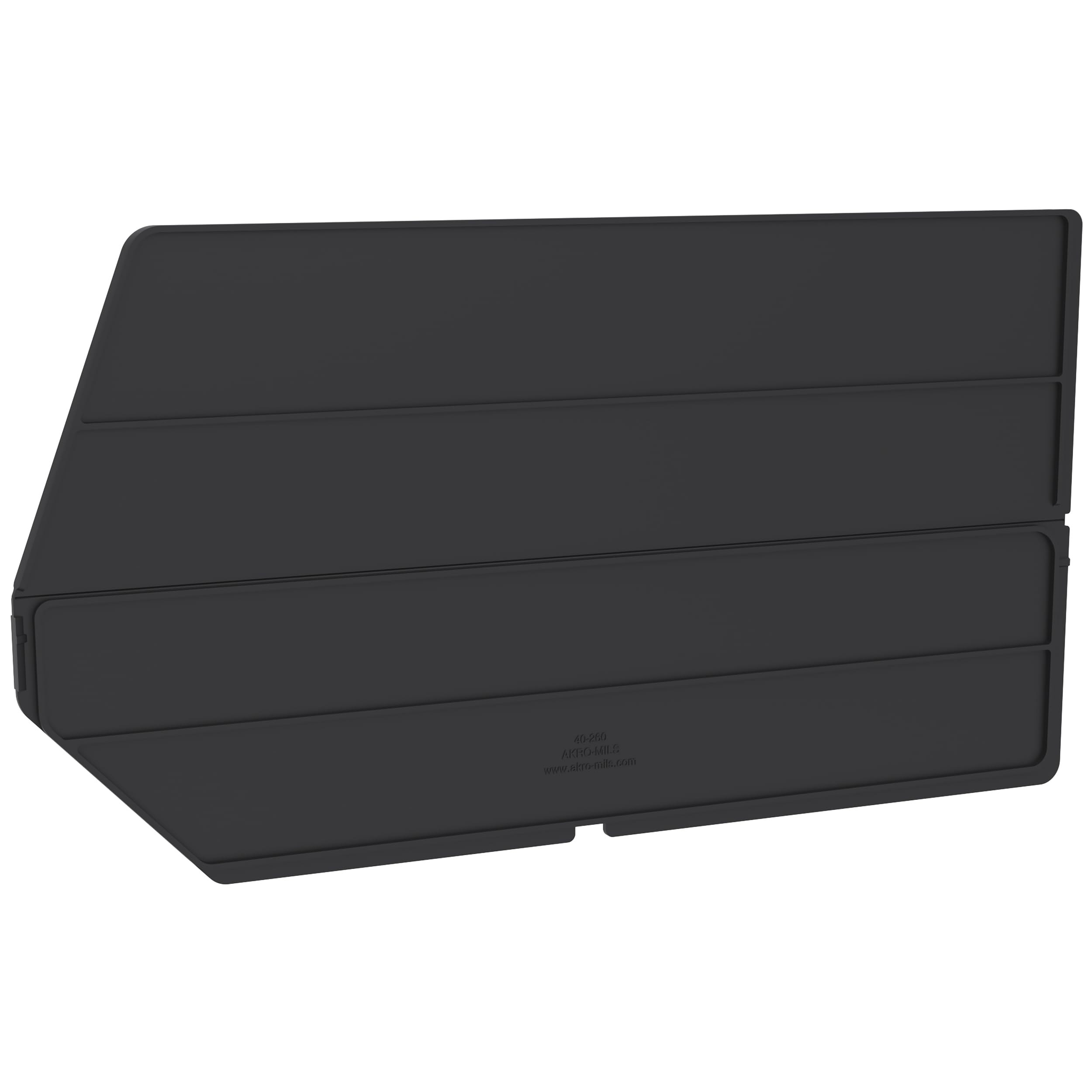 Photo 1 of Akro-Mils 40260 Plastic Length Dividers for AkroBins Stackable Storage Bins Model 30260, Custom Storage Inserts for Tools, Crafts & Supplies, 6-Pack, Black