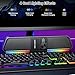 SENZER CS20 2 in 1 Bluetooth Computer Speakers for Desktop, USB Plug & Play Clear Sound PC Speakers with RGB Light, Monitor Sound Bar with Volume Knob, Gaming Speaker for PC Laptop Phone Tablet