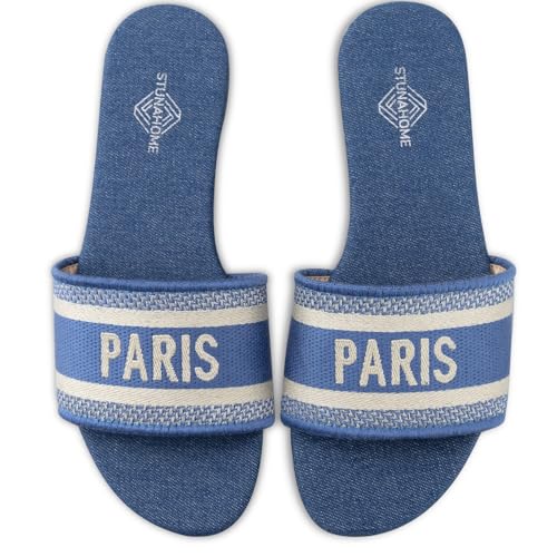 Image of STUNAHOME Summer Flat Sandals for Women Fashion slide Sandals Womens