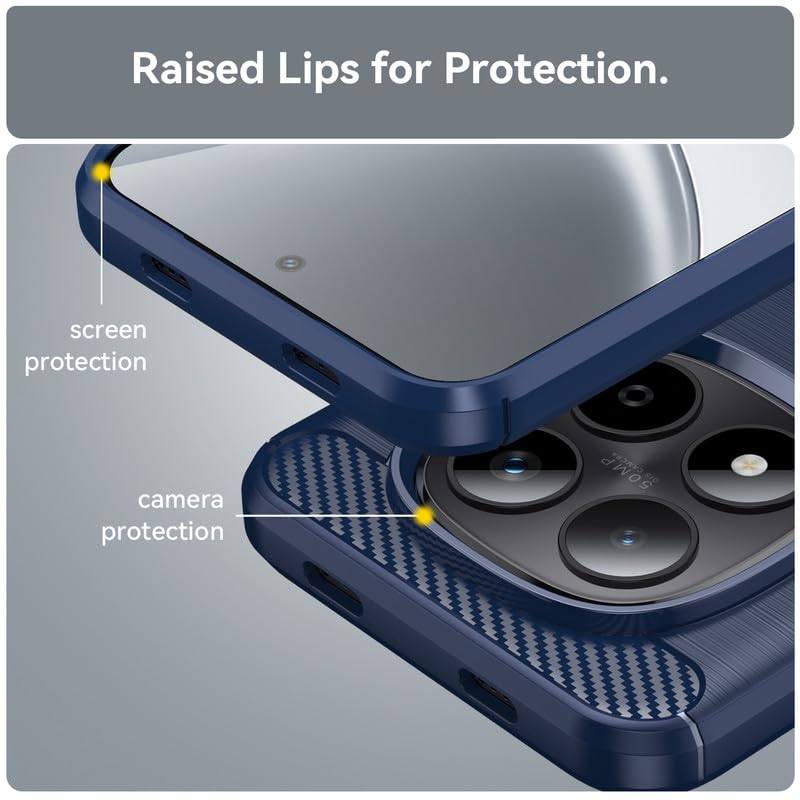 Image of Basic Case for Xiaomi Redmi Note 15 Pro 5G (Carbon Fibre Blue)