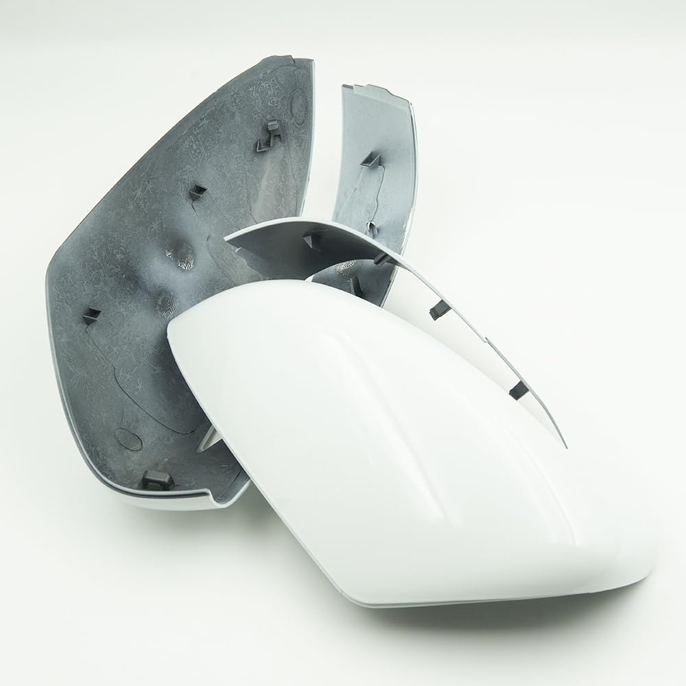 Tappi per Specchietti Bianco, Copri Specchietto Retrovisore Auto Coppia Calotte Specchio Destra + Sinistra Compatibile con Qashqai J11 2014-2020, Compatibile con Rogue 2013-2021