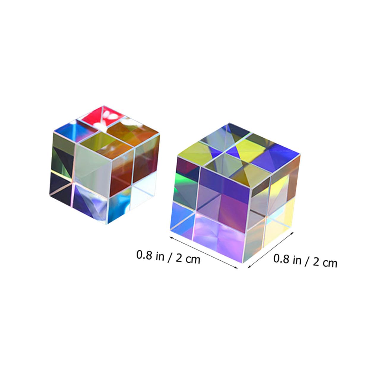 iplusmile 6 Piezas prisma experimentos fotografia cube decoración colorida pirámide óptica photography prism instrumento óptico de enseñanza de la física apoyo de enseñanza Espejo