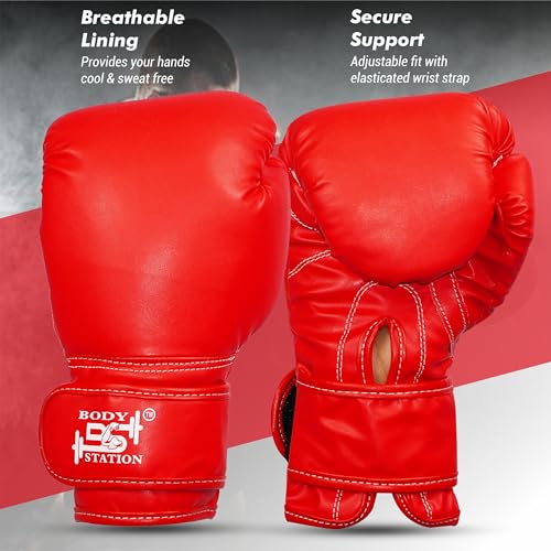 Image of Boxing Gloves - Training Gloves with Hook and Loop Velcro Closure for Long-Lasting Strength and Durability