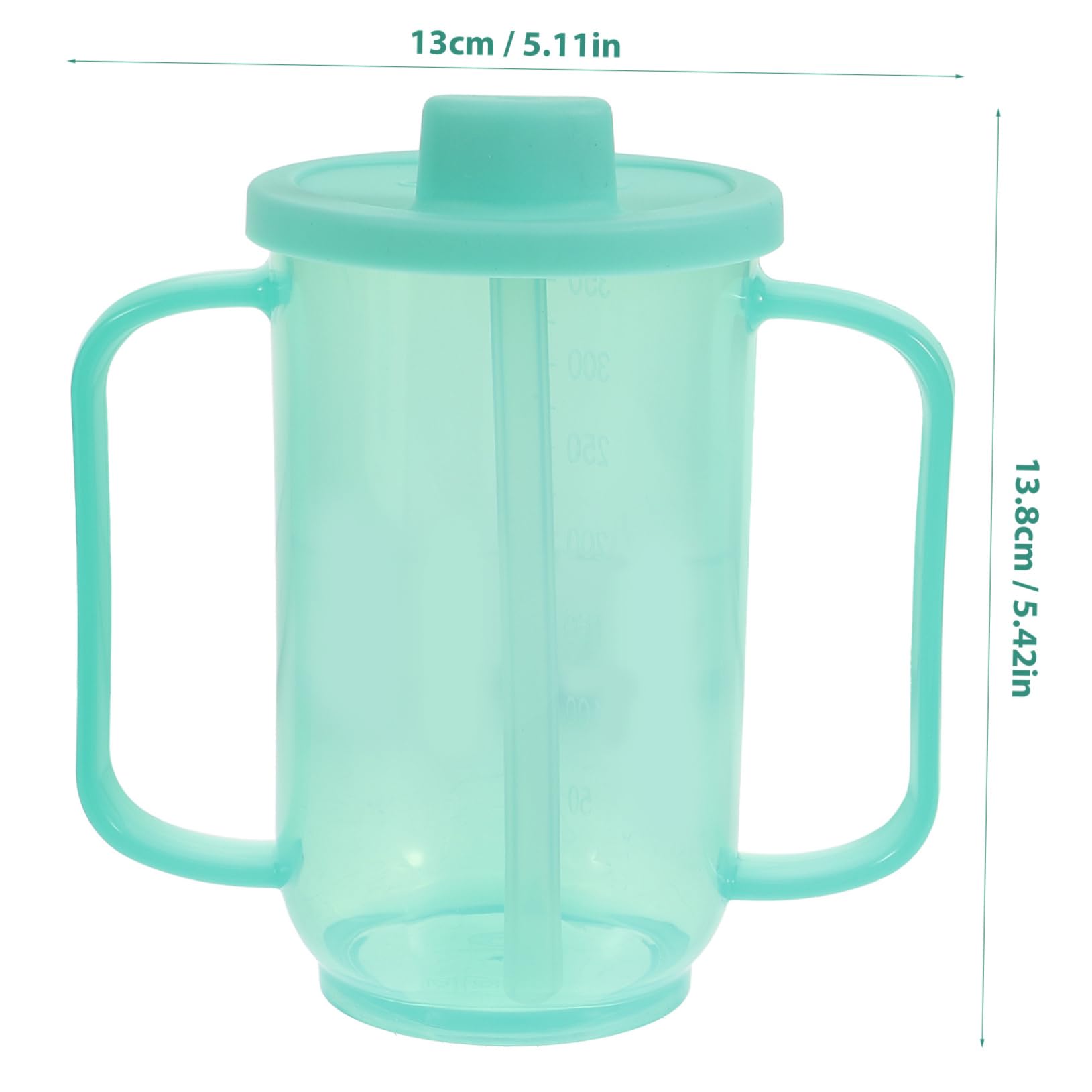 Healeved Elderly Care Cup Drinking Cup Disabled Travel Mug Adult Non Spill Cup Snack Adult Sippy Cup Spill Proof ??? Spill Proof Mug for Elderly Beaker Cup Drinking Nosy Light Green Plastic