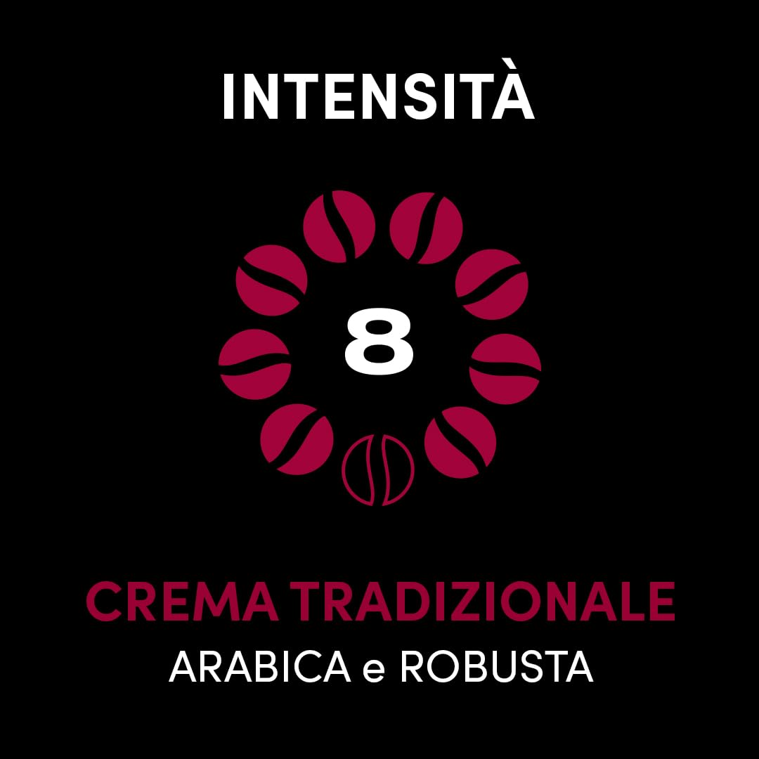 Pellini N.4 Tradizionale, Caffè in Grani per Espresso 1kg, Miscele Arabica e Robusta dal Gusto Classico, Caffè in Chicchi a Tostatura Media