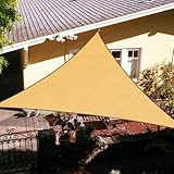 BELLE DURA 16'X16'X16' Triangle Sand Sun Patio Shade Sail Canopy Use for Patio Backyard Lawn Garden...