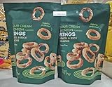 Generic Trader Joe's Sour Cream & Onion Flavored Rings Lentile & Rice Snacks 2.5oz 71g (Two Bags)