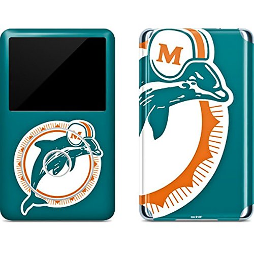 Skinit Decal MP3 Player Skin Compatible with iPod Classic (6th Gen) 80GB - Officially Licensed NFL Miami Dolphins Retro Logo Design