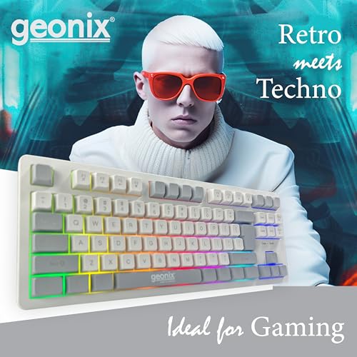 GEONIX Vintage KB4 87 Keys Rainbow Backlit Keyboard - Image 8