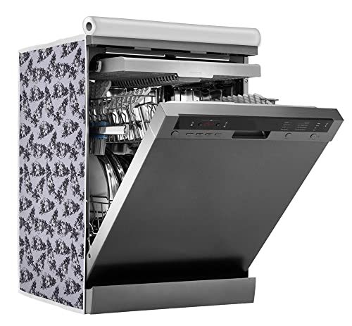 Image of Amazon Brand - Umi. Dishwasher Cover Suitable for Bosch of 12, 13, 14, and 15 Place Setting (63X63X81CMS, Black & White)