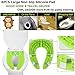 Firares Upgrade Folding Large Non Slip Silicone Pads Travel Portable Reusable Toilet Potty Training Seat Covers Liners with Carry Bag for Babies, Toddlers and Kids, Green