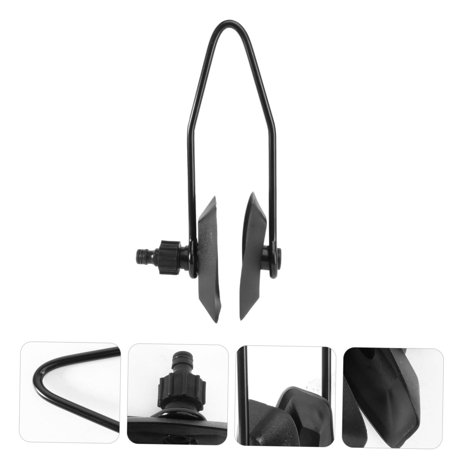 VICASKY Support de Rinçage Moteur Bateau Cadre Acier Ressort Noir Connexion Rapide pour Tuyau Arrosage Jardin Nettoyage Moteur Hors Bord et Yacht