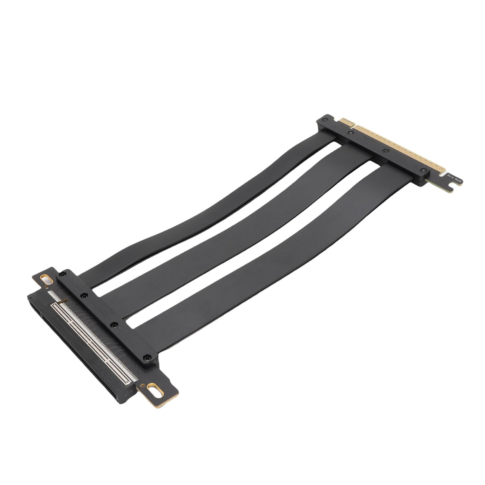 PCIe 5.0 X16 Riser Cable Enhancing Airflow and GPU Lifespan for PC Cases and AI Applications - Black (30cm)