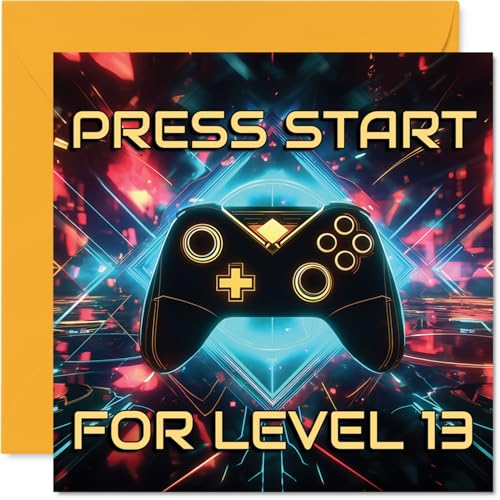 Carte d'anniversaire Level Up Your Birthday, 13 ans