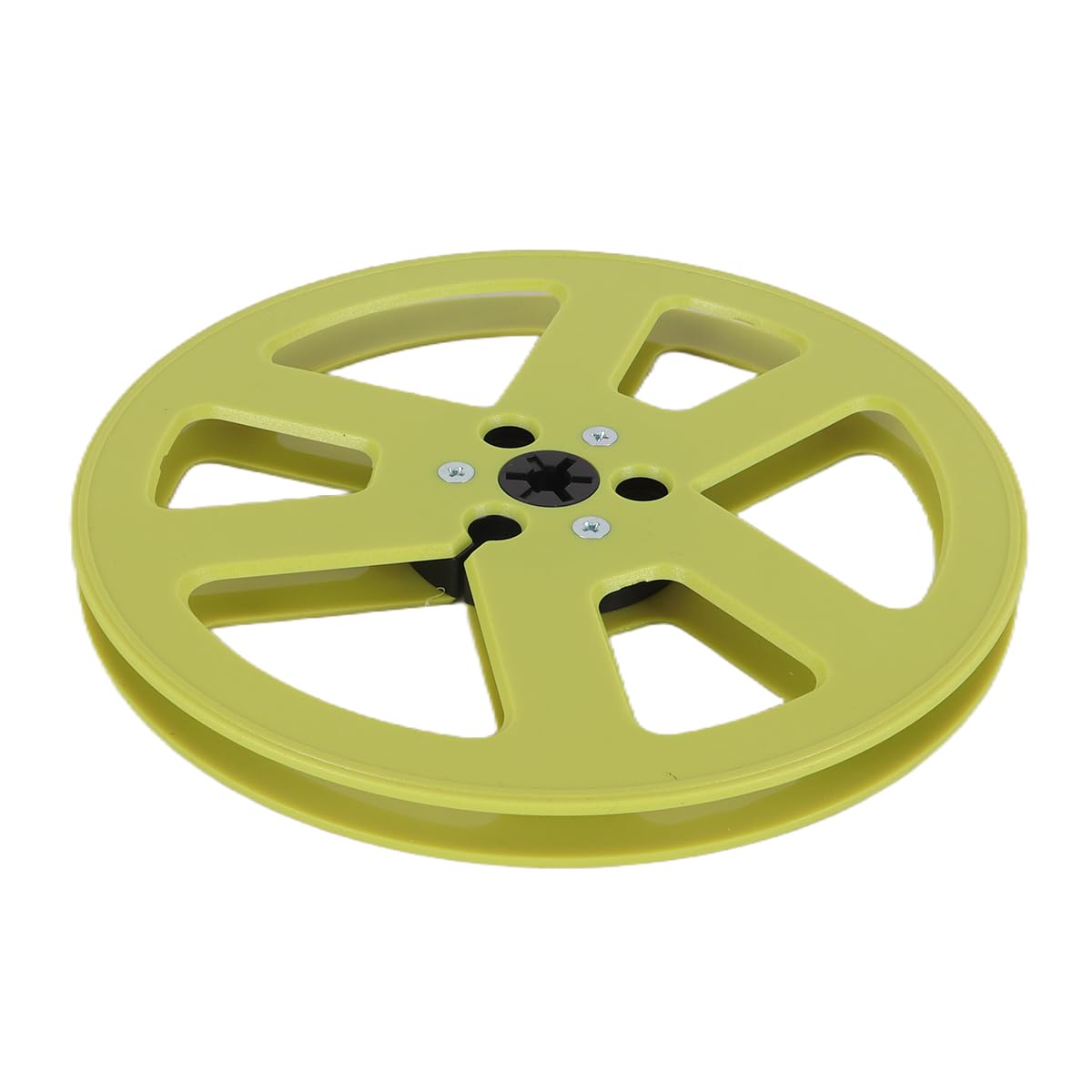 Bobina di nastro vuota da 1/4 7 pollici, bobina di nastro audio universale in plastica ABS con 6 fori antivento, adatta per registratori Studer (giallo)
