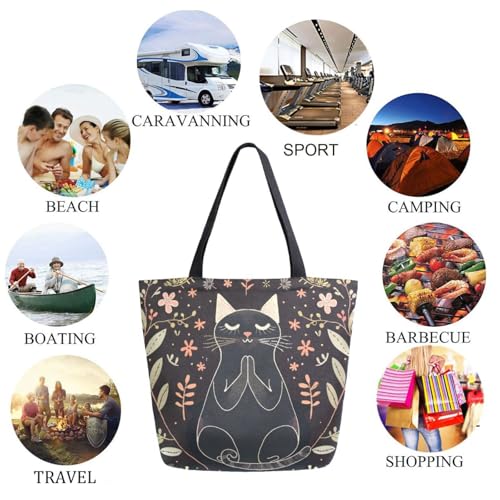 Stylish Funny Cute Pattern Big Handle Bag Extra Large Shoulder Tote Bag for Beach Travel Weekender Gym Grocery Shopping2
