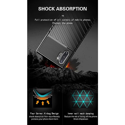 Image of amazon basics Shockproof Mobile Cover for Samsung Galaxy Note 10 Plus 4G (360 Degree Protection | Protective Design | Anti-Scratch Tough Slim TPU Case), Black
